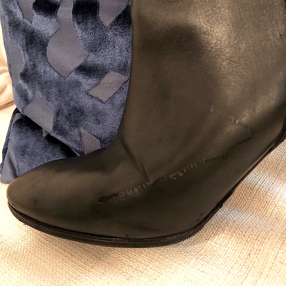 Diane von Furstenberg Black Knee-high Boots 7 1/2! - Picture 5 of 8